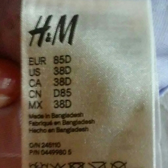 H&M bra 38D multi way strapless lace cups - Picture 7 of 7